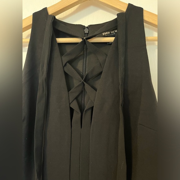 Little Black Dress with Lace up Detailing on Bust | Size 4 | Ever New - Picture 7 of 7